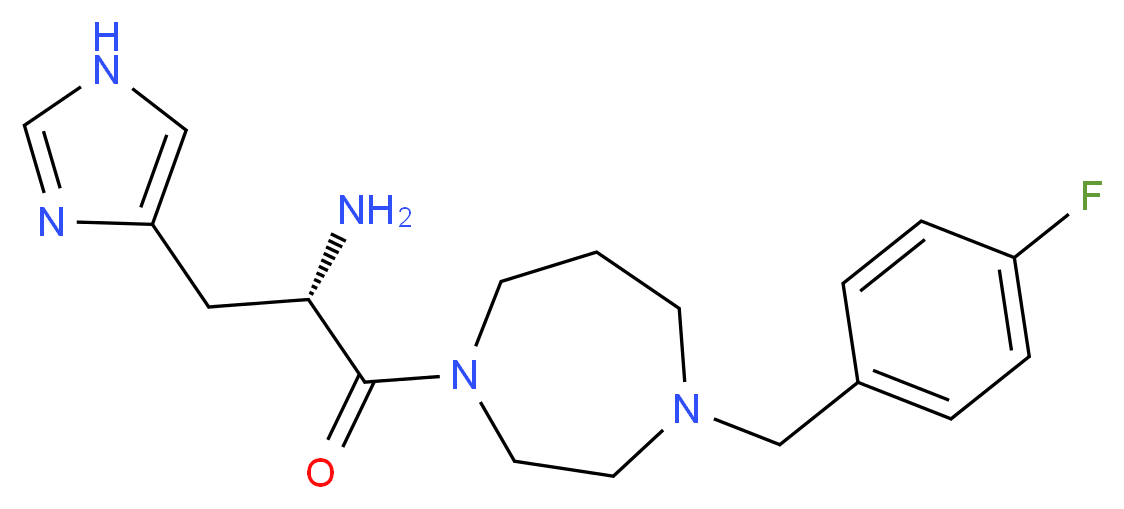(2S)-1-[4-(4-fluorobenzyl)-1,4-diazepan-1-yl]-3-(1H-imidazol-4-yl)-1-oxo-2-propanamine_分子结构_CAS_)