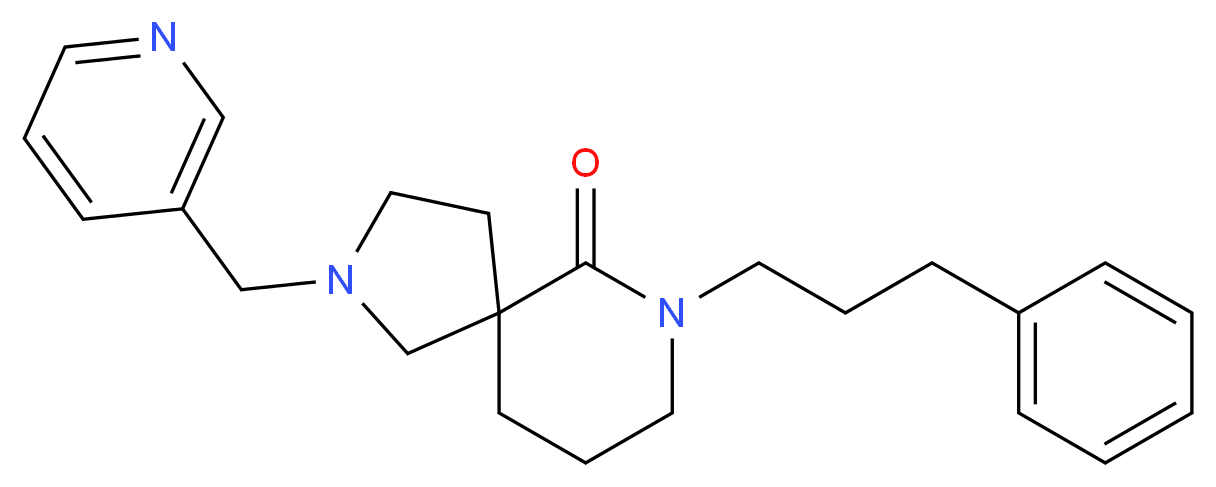 7-(3-phenylpropyl)-2-(3-pyridinylmethyl)-2,7-diazaspiro[4.5]decan-6-one_分子结构_CAS_)