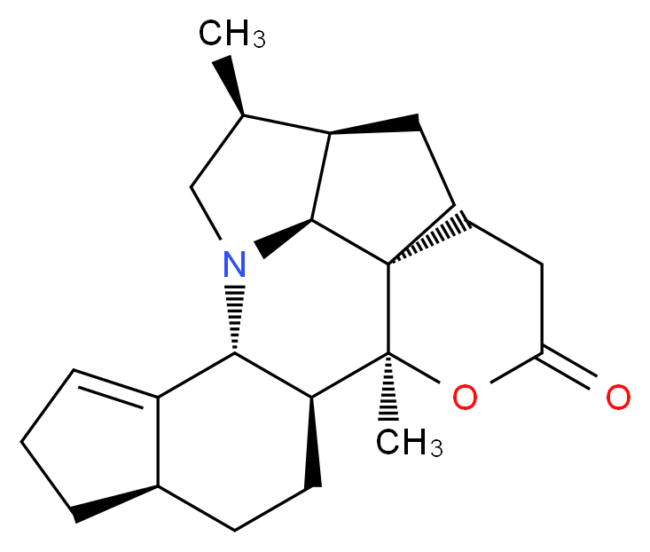 (1S,6S,7S,10R,15R,18S,19R,22S)-6,18-dimethyl-5-oxa-16-azahexacyclo[14.5.1.0<sup>1</sup>,<sup>6</sup>.0<sup>7</sup>,<sup>1</sup><sup>5</sup>.0<sup>1</sup><sup>0</sup>,<sup>1</sup><sup>4</sup>.0<sup>1</sup><sup>9</sup>,<sup>2</sup><sup>2</sup>]docos-13-en-4-one_分子结构_CAS_619326-75-9