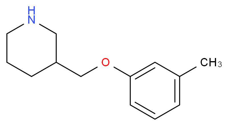 3-(3-methylphenoxymethyl)piperidine_分子结构_CAS_693764-34-0