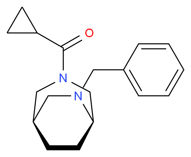 (1R*,5R*)-6-benzyl-3-(cyclopropylcarbonyl)-3,6-diazabicyclo[3.2.2]nonane_分子结构_CAS_)