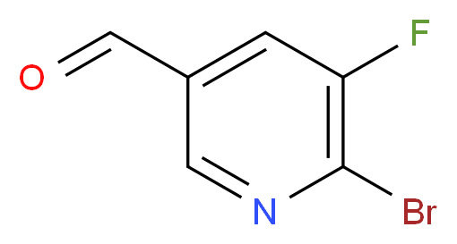 6-bromo-5-fluoropyridine-3-carbaldehyde_分子结构_CAS_1227588-59-1