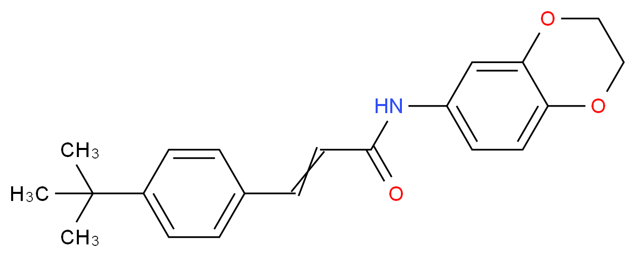 3-(4-tert-butylphenyl)-N-(2,3-dihydro-1,4-benzodioxin-6-yl)prop-2-enamide_分子结构_CAS_545395-94-6