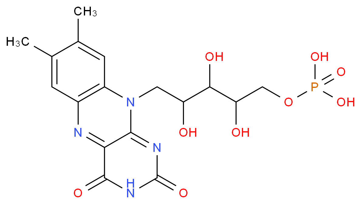 FLAVIN MONONUCLEOTIDE_分子结构_CAS_130-40-5)