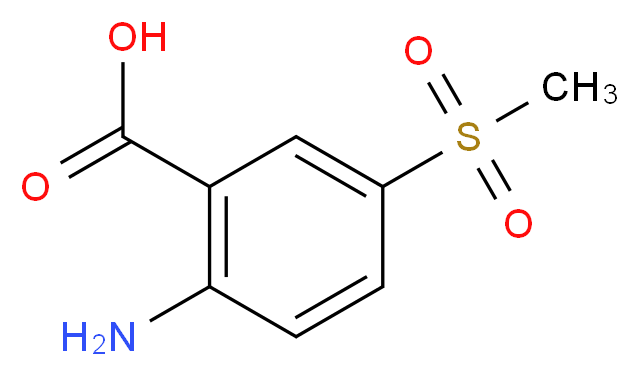 2-Amino-5-(methylsulfonyl)benzoic acid_分子结构_CAS_90222-79-0)