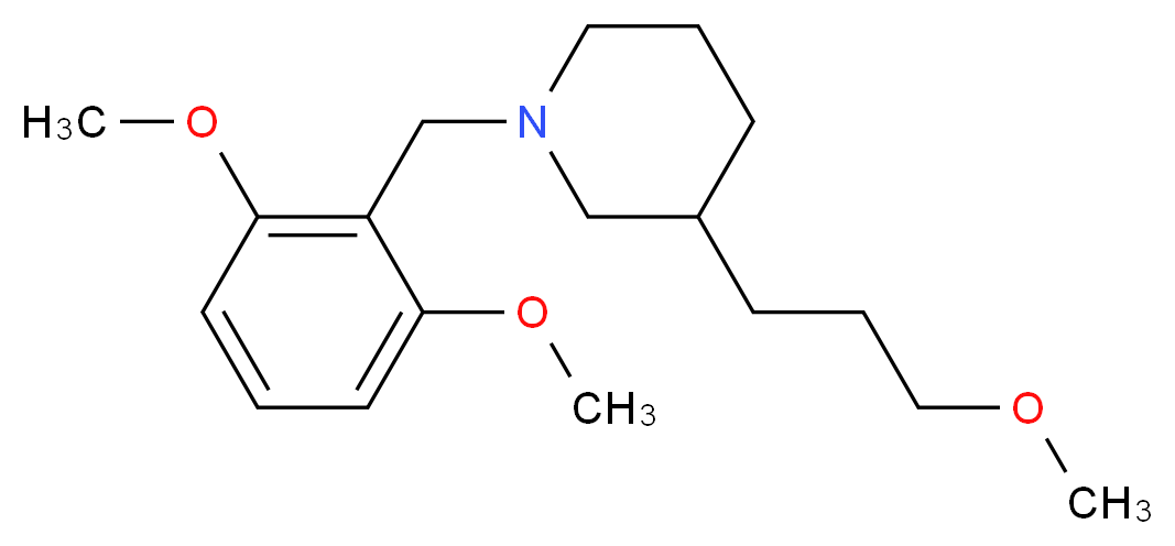 1-(2,6-dimethoxybenzyl)-3-(3-methoxypropyl)piperidine_分子结构_CAS_)