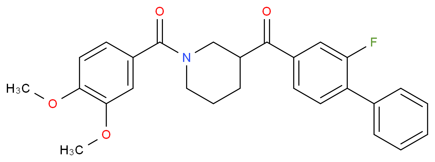 [1-(3,4-dimethoxybenzoyl)-3-piperidinyl](2-fluoro-4-biphenylyl)methanone_分子结构_CAS_)