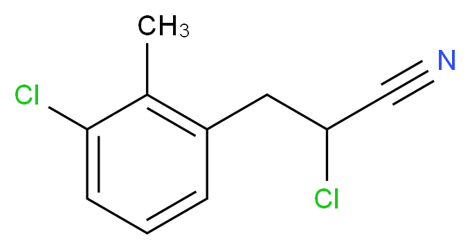 2-chloro-3-(3-chloro-2-methylphenyl)propanenitrile_分子结构_CAS_21342-85-8