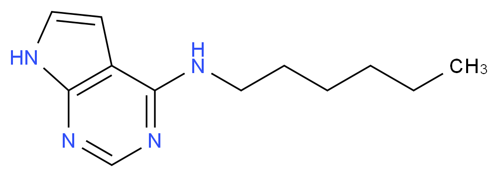 N-Hexyl-7H-pyrrolo[2,3-d]pyrimidin-4-amine_分子结构_CAS_57357-98-9)