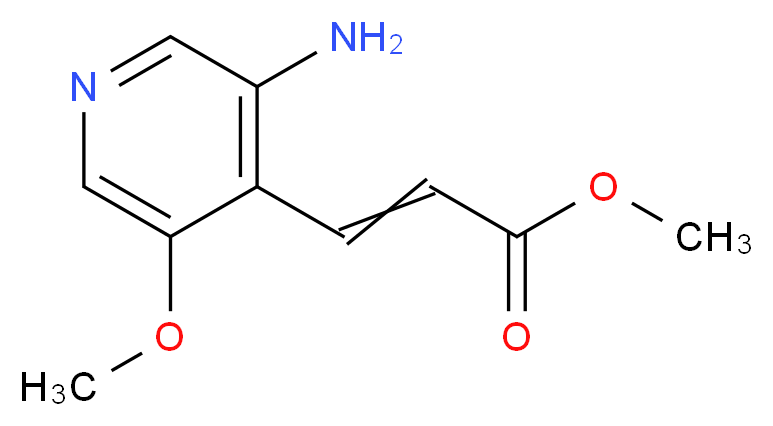 methyl 3-(3-amino-5-methoxypyridin-4-yl)prop-2-enoate_分子结构_CAS_1045858-57-8