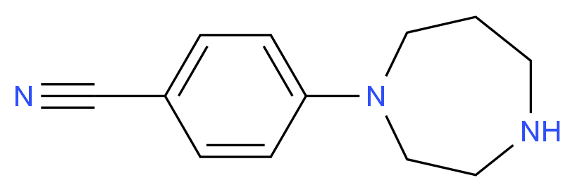 4-(1,4-diazepan-1-yl)benzonitrile_分子结构_CAS_303134-11-4)