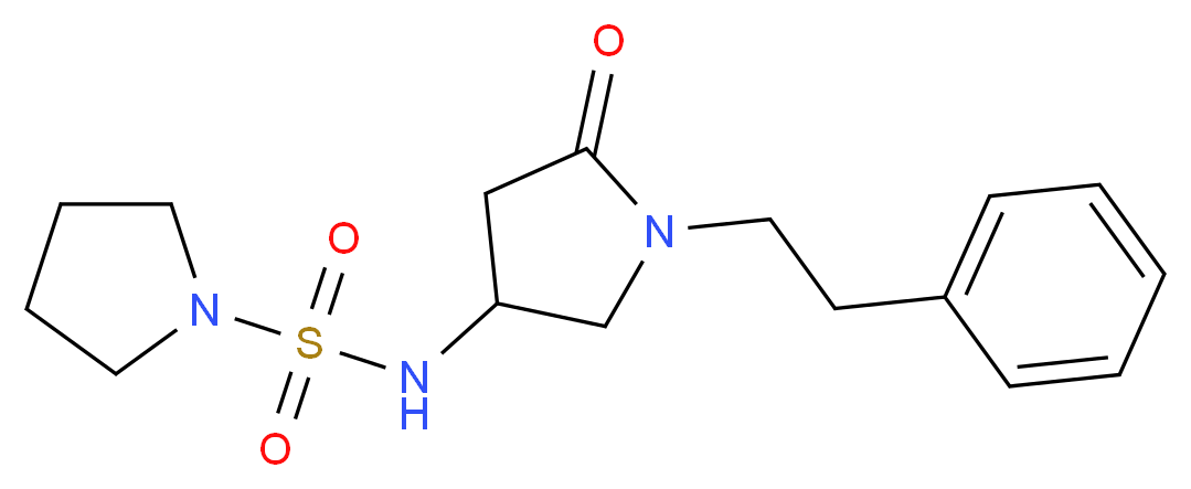 N-[5-oxo-1-(2-phenylethyl)-3-pyrrolidinyl]-1-pyrrolidinesulfonamide_分子结构_CAS_)