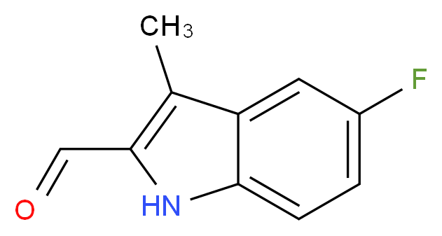 5-Fluoro-3-methyl-1H-indole-2-carbaldehyde_分子结构_CAS_842972-09-2)