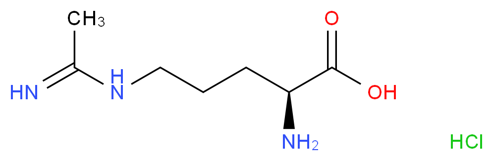 N5-(1-Iminoethyl) L-Ornithine Hydrochloride _分子结构_CAS_150403-88-6)