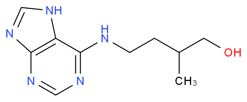 2-methyl-4-[(7H-purin-6-yl)amino]butan-1-ol_分子结构_CAS_23599-75-9