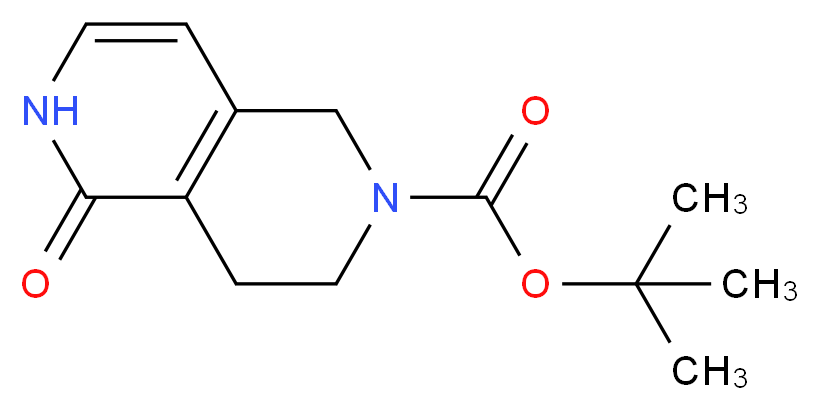 tert-butyl 5-oxo-1,2,3,4,5,6-hexahydro-2,6-naphthyridine-2-carboxylate_分子结构_CAS_1211594-91-0