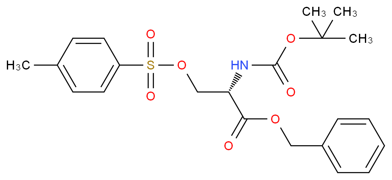 benzyl (2S)-2-{[(tert-butoxy)carbonyl]amino}-3-[(4-methylbenzenesulfonyl)oxy]propanoate_分子结构_CAS_94882-74-3