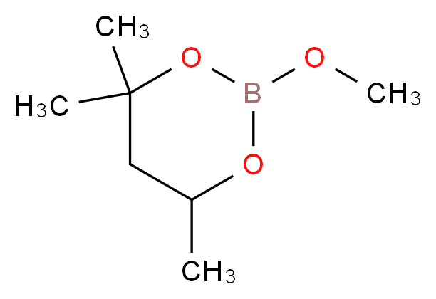 2-methoxy-4,4,6-trimethyl-1,3,2-dioxaborinane_分子结构_CAS_3208-69-3