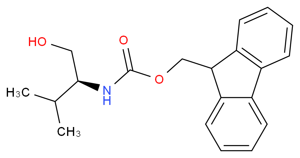 9H-fluoren-9-ylmethyl N-[(2S)-1-hydroxy-3-methylbutan-2-yl]carbamate_分子结构_CAS_160885-98-3