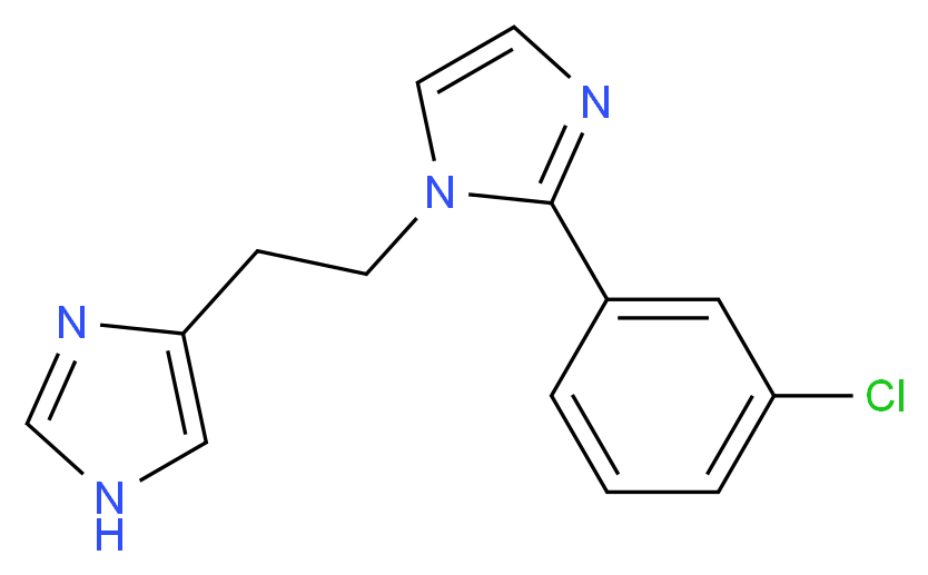 2-(3-chlorophenyl)-1-[2-(1H-imidazol-4-yl)ethyl]-1H-imidazole_分子结构_CAS_)