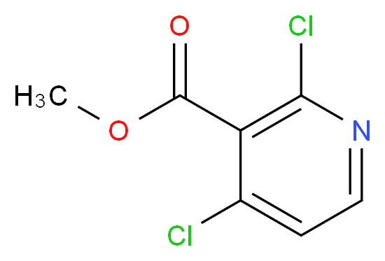 3-Pyridinecarboxylic acid, 2,4-dichloro-, Methyl ester_分子结构_CAS_442903-28-8)