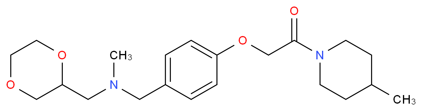 (1,4-dioxan-2-ylmethyl)methyl{4-[2-(4-methylpiperidin-1-yl)-2-oxoethoxy]benzyl}amine_分子结构_CAS_)