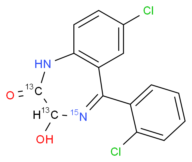 Lorazepam-13C2,15N_分子结构_CAS_907200-04-8)