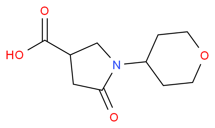 1-(oxan-4-yl)-5-oxopyrrolidine-3-carboxylic acid_分子结构_CAS_1155632-03-3