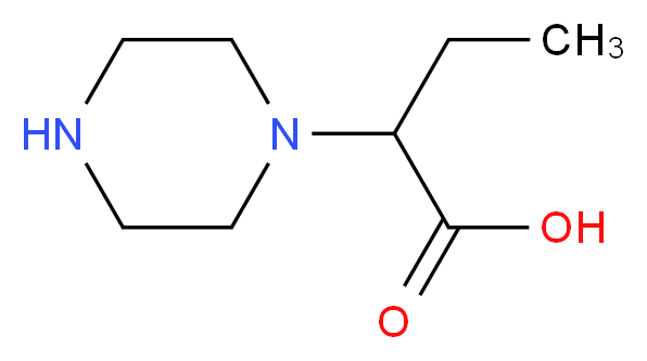 2-(piperazin-1-yl)butanoic acid_分子结构_CAS_98998-53-9