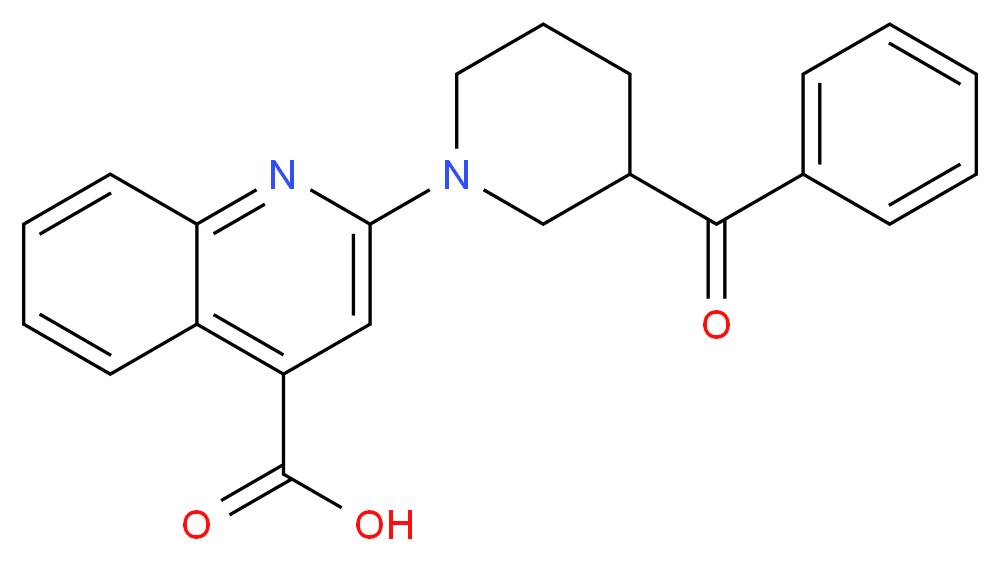 2-(3-benzoyl-1-piperidinyl)-4-quinolinecarboxylic acid_分子结构_CAS_)