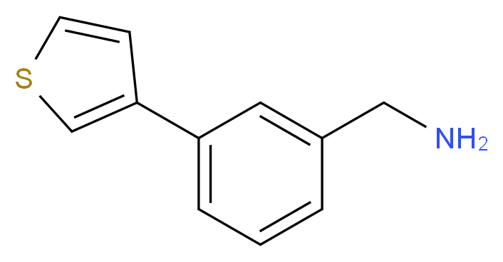 [3-(thiophen-3-yl)phenyl]methanamine_分子结构_CAS_138139-99-8