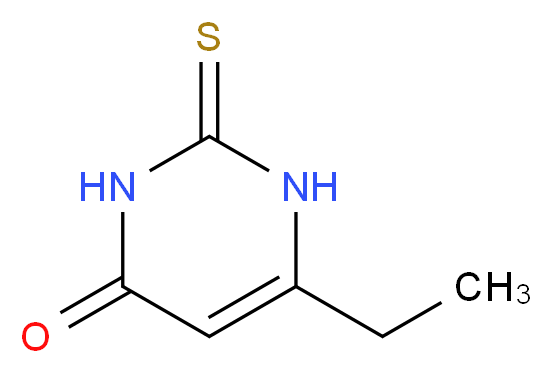 6-ethyl-2-sulfanylidene-1,2,3,4-tetrahydropyrimidin-4-one_分子结构_CAS_53939-83-6