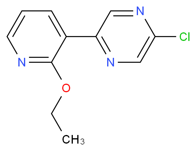 2-chloro-5-(2-ethoxypyridin-3-yl)pyrazine_分子结构_CAS_)