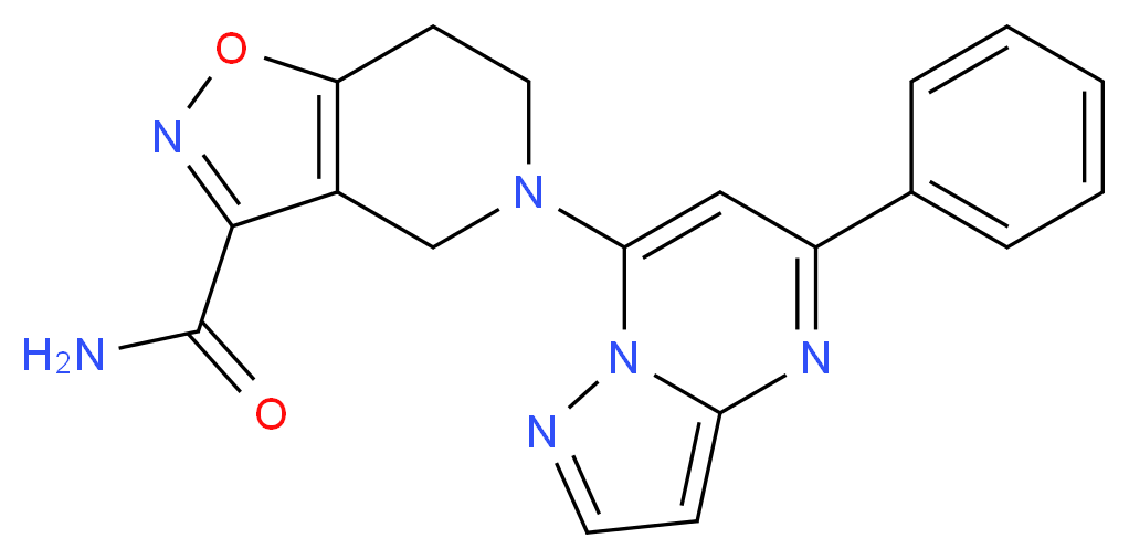 5-(5-phenylpyrazolo[1,5-a]pyrimidin-7-yl)-4,5,6,7-tetrahydroisoxazolo[4,5-c]pyridine-3-carboxamide_分子结构_CAS_)