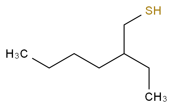 2-ethylhexane-1-thiol_分子结构_CAS_7341-17-5