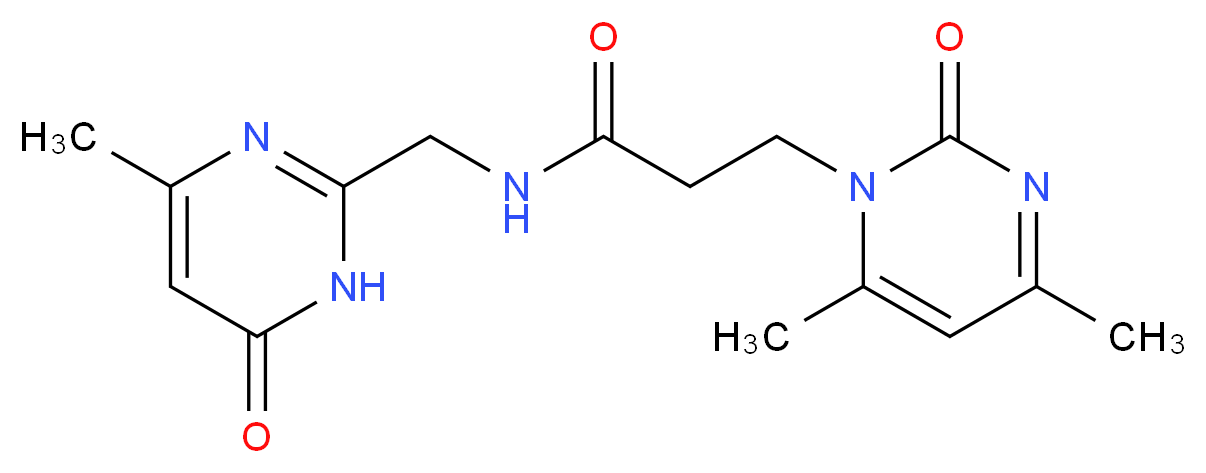 3-(4,6-dimethyl-2-oxopyrimidin-1(2H)-yl)-N-[(4-methyl-6-oxo-1,6-dihydropyrimidin-2-yl)methyl]propanamide_分子结构_CAS_)
