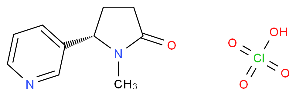 (5S)-1-methyl-5-(pyridin-3-yl)pyrrolidin-2-one; perchloric acid_分子结构_CAS_1217692-15-3