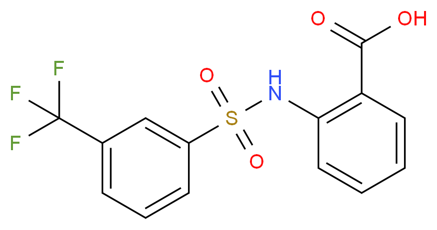 2-({[3-(trifluoromethyl)phenyl]sulfonyl}amino)benzoic acid_分子结构_CAS_)