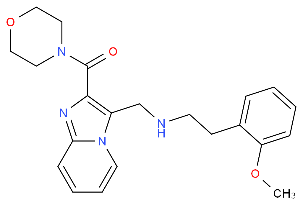 2-(2-methoxyphenyl)-N-{[2-(4-morpholinylcarbonyl)imidazo[1,2-a]pyridin-3-yl]methyl}ethanamine_分子结构_CAS_)