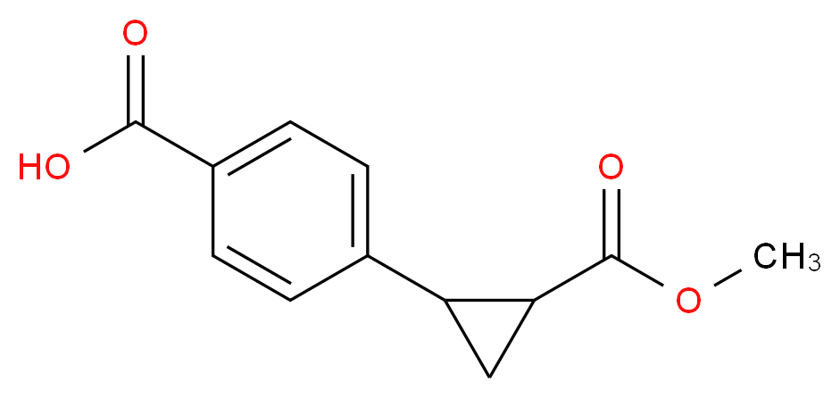 4-[2-(methoxycarbonyl)cyclopropyl]benzoic acid_分子结构_CAS_1057107-39-7