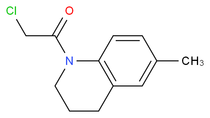 2-chloro-1-(6-methyl-1,2,3,4-tetrahydroquinolin-1-yl)ethan-1-one_分子结构_CAS_57368-83-9