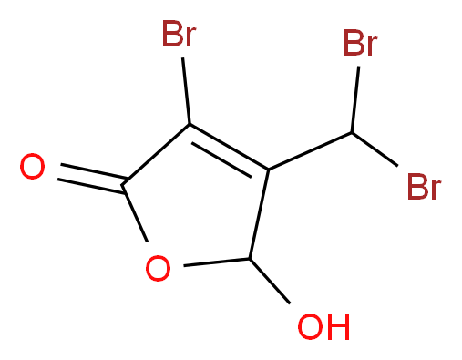 3-bromo-4-(dibromomethyl)-5-hydroxy-2,5-dihydrofuran-2-one_分子结构_CAS_132059-53-1