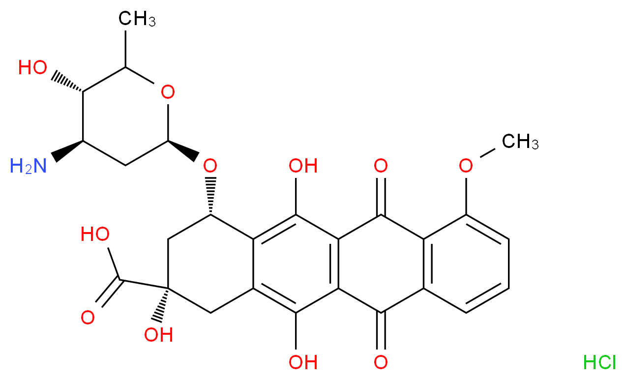 8-Desacetyl-8-carboxy Daunorubicin Hydrochloride_分子结构_CAS_58199-96-5)