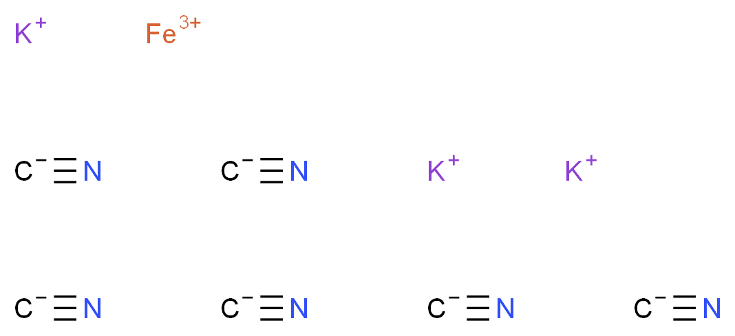 iron(3+) ion tripotassium hexakis(iminomethanide)_分子结构_CAS_13746-66-2