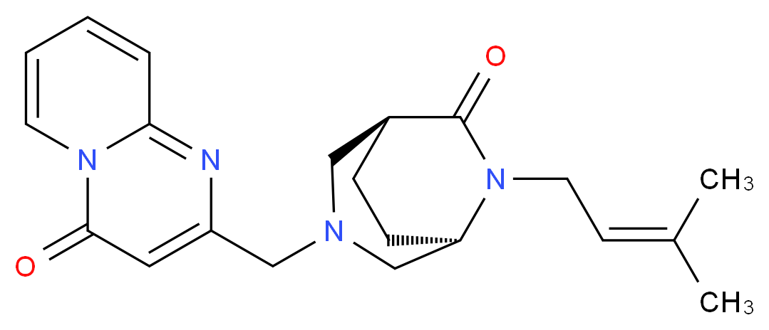 2-{[(1S*,5R*)-6-(3-methyl-2-buten-1-yl)-7-oxo-3,6-diazabicyclo[3.2.2]non-3-yl]methyl}-4H-pyrido[1,2-a]pyrimidin-4-one_分子结构_CAS_)