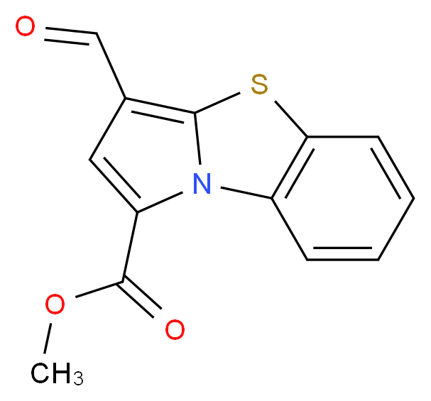 methyl 3-formylpyrrolo[2,1-b][1,3]benzothiazole-1-carboxylate_分子结构_CAS_136427-69-5)