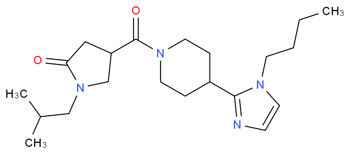 4-{[4-(1-butyl-1H-imidazol-2-yl)piperidin-1-yl]carbonyl}-1-isobutylpyrrolidin-2-one_分子结构_CAS_)