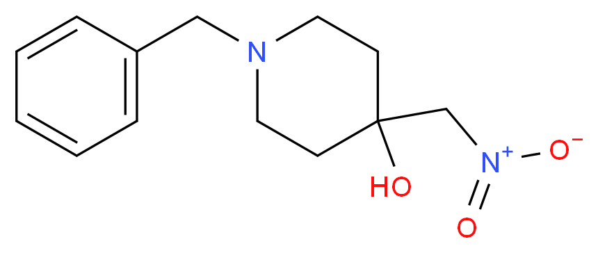 1-Benzyl-4-(nitromethyl)piperidin-4-ol_分子结构_CAS_34259-89-7)