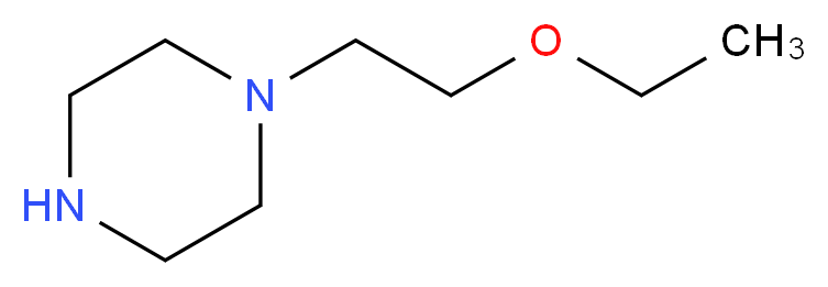 1-(2-乙氧基乙基)哌嗪_分子结构_CAS_13484-38-3)