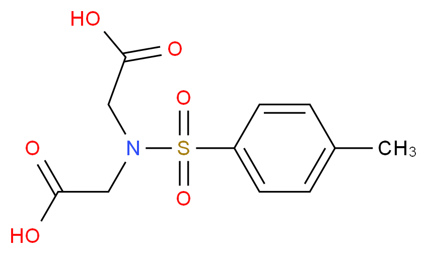 2-[N-(carboxymethyl)4-methylbenzenesulfonamido]acetic acid_分子结构_CAS_59724-85-5